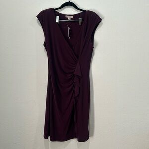 Dress Barn Eggplant Purple Ruffled Dress